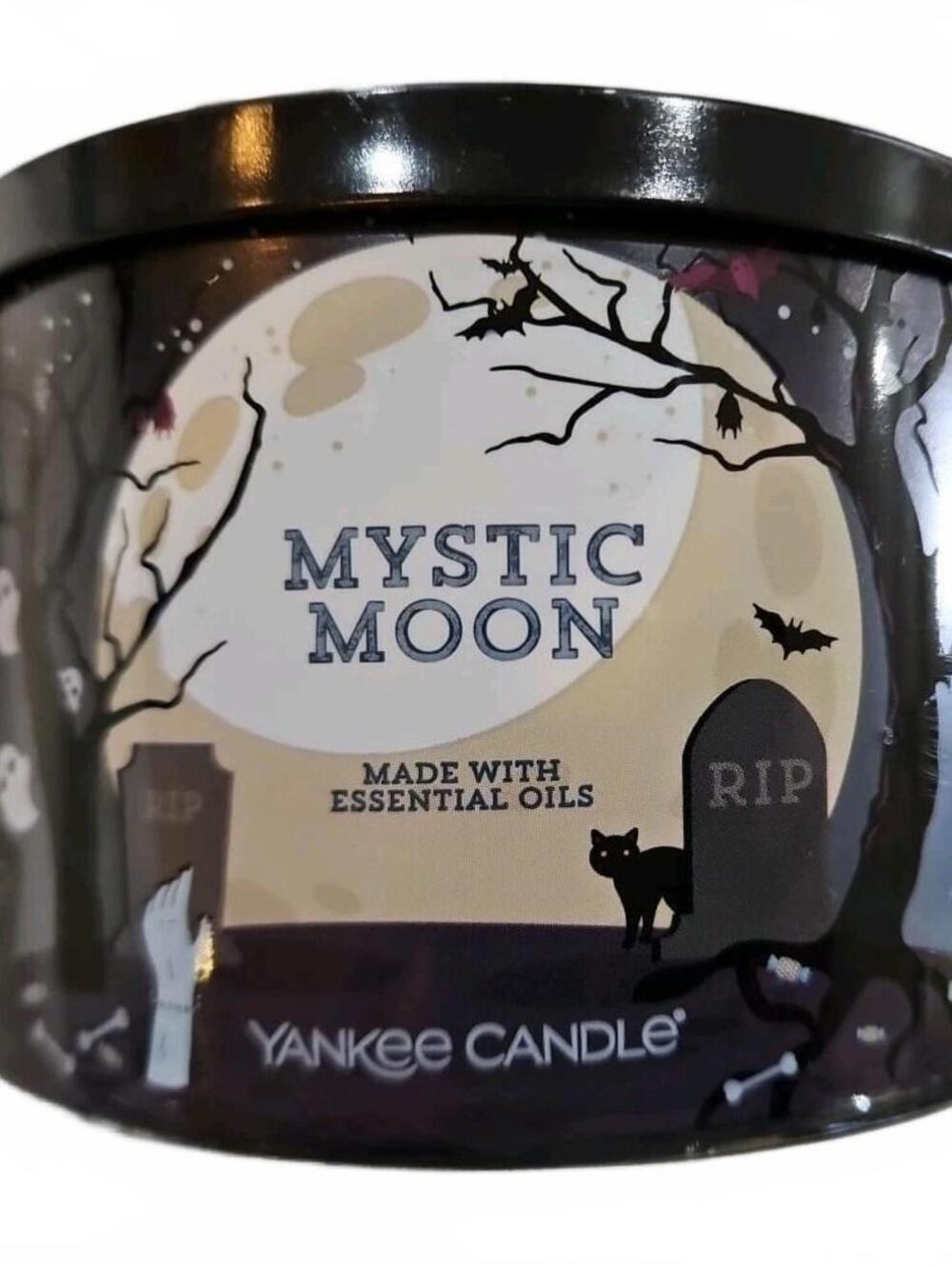 NEW Yankee Candle Mystic Moon 18oz Candle RARE 3-Wick Spooky Blue